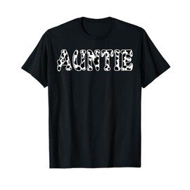 Cow Auntie Birthday Family Matching Girl Boy Farm Birthday T-Shirt