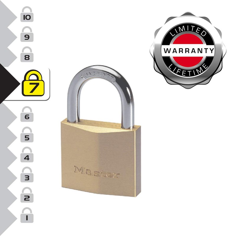 MASTER LOCK 2950EURD Padlock 50 mm Full Brass High Security