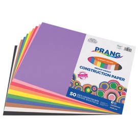 Prang (Formerly SunWorks) Construction Paper, 10 Assorted Colors, 12" x 18", 50 Sheets