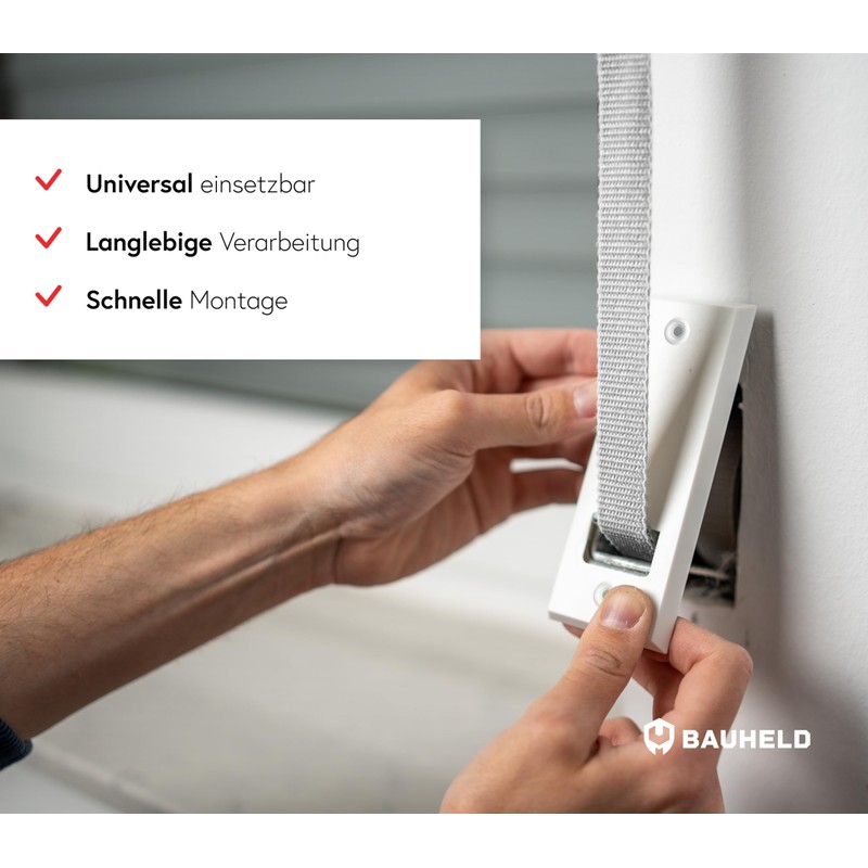 BAUHELD® Roller Shutter Belt Winder Flush-Mounted [Made in Germany] -