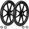 Upgraded 20" Flat Free Wheels Compatible with rubbermaid Wheelbarrow Tires,