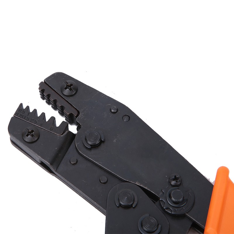 Ratchet Crimp Pliers Orange Handle Cable Crimping Hand Tool 0.5-6mm