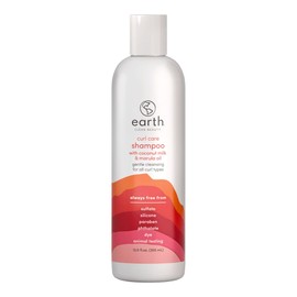 earth Curl Care Shampoo - Moisturizing Shampoo Promotes Hair Growth - Sulfate Free Shampoo with Coconut Milk and Marula for All Curl Types - 12 oz