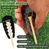 Lyreh Golf Tee Height Adjuster & Tees Holder Set, 5