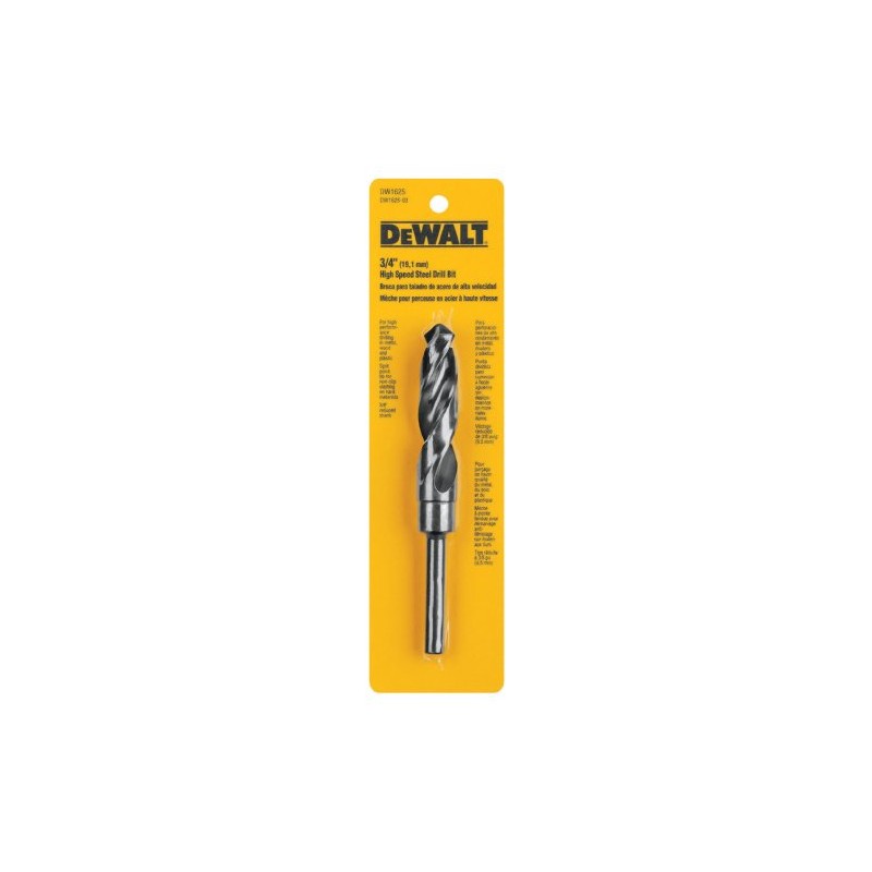 DEWALT DW1625 3/4-Inch Black Oxide 1/2-Inch Shank Reduced Shank Twist