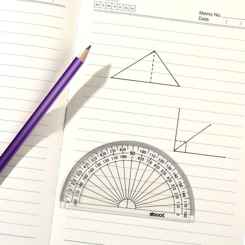 EBOOT 100 Pcs Math Protractors Plastic Protractor 180 Degrees, 4