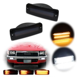 GTINTHEBOX Sequential Switchback LED Front Parking Signal Lights Pair For Toyota T100 93-98