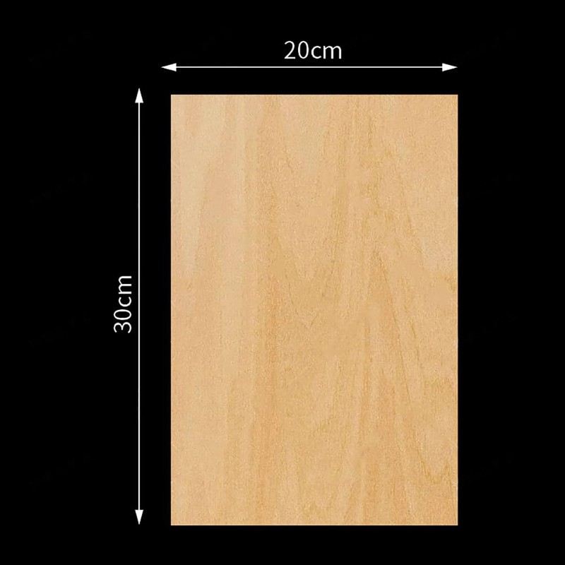 HugeDE 4 Pcs 2mm Thin Wood Sheets Unfinished Wooden Sheets