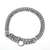 Silver Dog Chain Collar for Large Dogs, Heavy Duty Metal