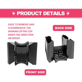 Black Center Console Cup Holder Insert Divider, Compatible with Lexus RX350 RX450H (Base Sport/F Sport/Sportdesign) 2010-2015, Replacements 55618-0E040