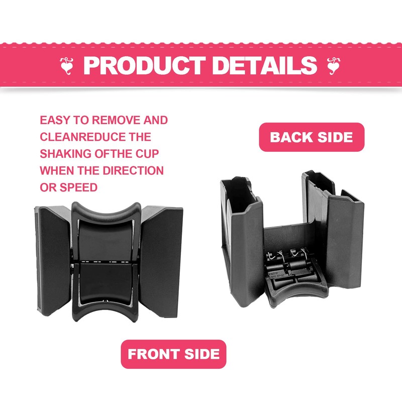 Black Center Console Cup Holder Insert Divider, Compatible with Lexus