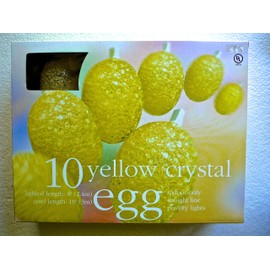 10 Yellow Crystal Egg Lights
