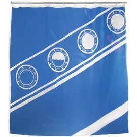 Titanic Shower Curtain 180 x 180 cm Blue White