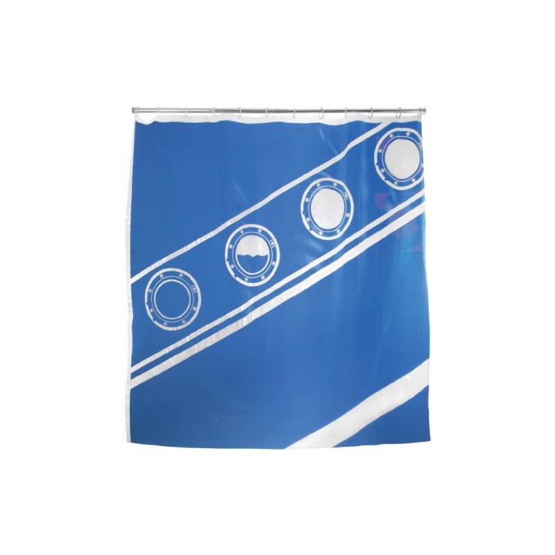 Titanic Shower Curtain 180 x 180 cm Blue White
