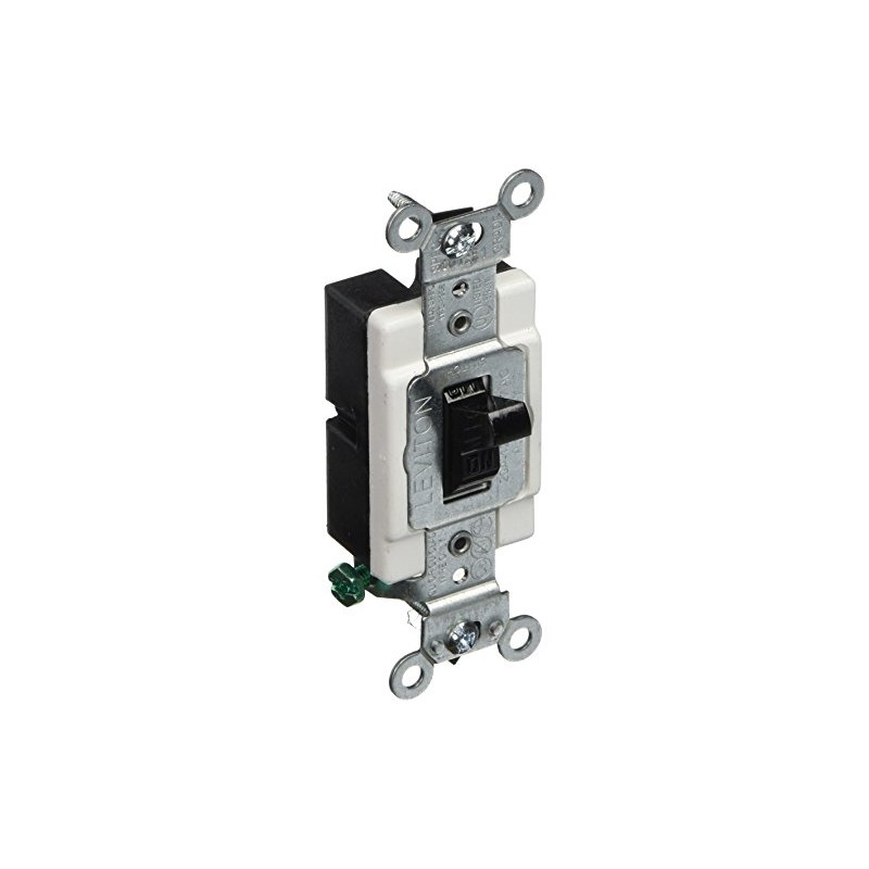 Leviton 20-Amp, 120/277-Volt, Toggle Single-Pole AC Quiet Switch, Commercial Grade,