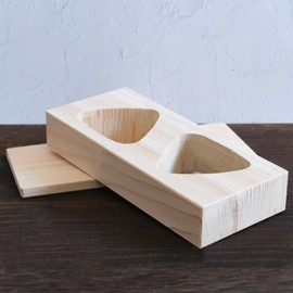 TIKUSAN Wooden Onigiri Musubi Maker Japanese Rice Ball Press Hinoki Japanese Cypress Onigiri Tray Made in Japan (3 Molds, Type2)