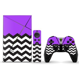 MightySkins Skin Compatible with NVIDIA Shield TV (2017) wrap Cover Sticker Skins Purple Chevron
