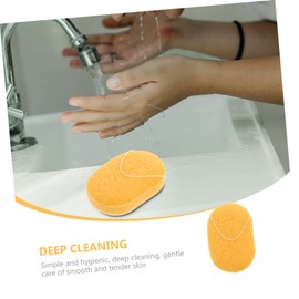 FOMIYES 1pc Volcanic Mud Facial Sponge Gentle Exfoliating Face Puff for Deep Cleaning Reusable Cleaning Pad for Daily Face Wash and Makeup Removal Brown Color