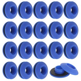 Eyelet Set Blue for Tarpaulins, 50 Pieces Plastic Eyelets Set for Tarpaulin, Plastic Eyelets for Tarpaulin, Textile Tarpaulins, Curtains, Tents, Pool Tarpaulin (28 x 28 x 12
