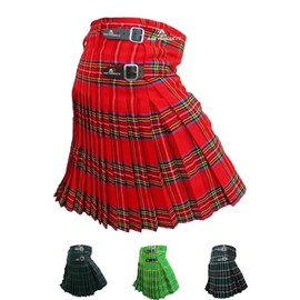 AAR Mens Scottish Tartan Kilt - 13oz Highland Casual Kilt for Men - 11 Tartans