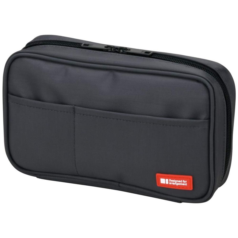 Lihit Lab A7551-24 Pen Case, Book Type, Black