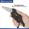 MichaelPro Angled Scissors, 7-Inch Electrician Scissors Cuts Kevlar & Wire