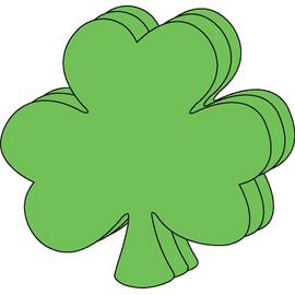 3" Shamrock Neon Bright Single Color Small Cut-Outs, 31 Cut-Outs in a Pack for St. Patrick's Day, Holiday Crafts and Decorations, Kids’ School Craft Projects and More