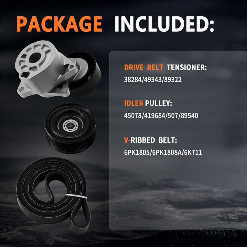 GLOCRORET Serpentine Belt Tensioner Kit Compatible with Nissan Rogue 2008-2013,