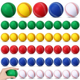 Jenaai 50 Pcs 9 Inch Soft Foam Baseball Practice Baseballs League Recreational Soft Foam Baseballs Practice Hitting Ball Colored Training Ball for Players Baseball Training Balls for Adults