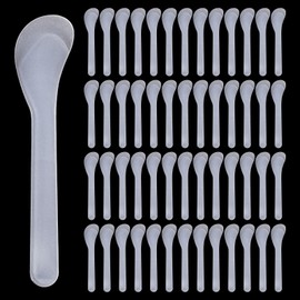 beinkmake 300Pcs Cosmetic Makeup Spatulas 5 inch Facial Skincare Face Creams Spatula Portable Plastic Tools for Mixing and Sampling Translucent