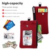 Small Lanyard Wallet with ID Window Minimalist Nylon Zipper Lanyard