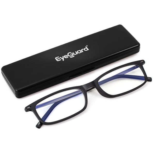 EYEGUARD Thin Lightweight Blue Light Reading Glasses with Portable Case