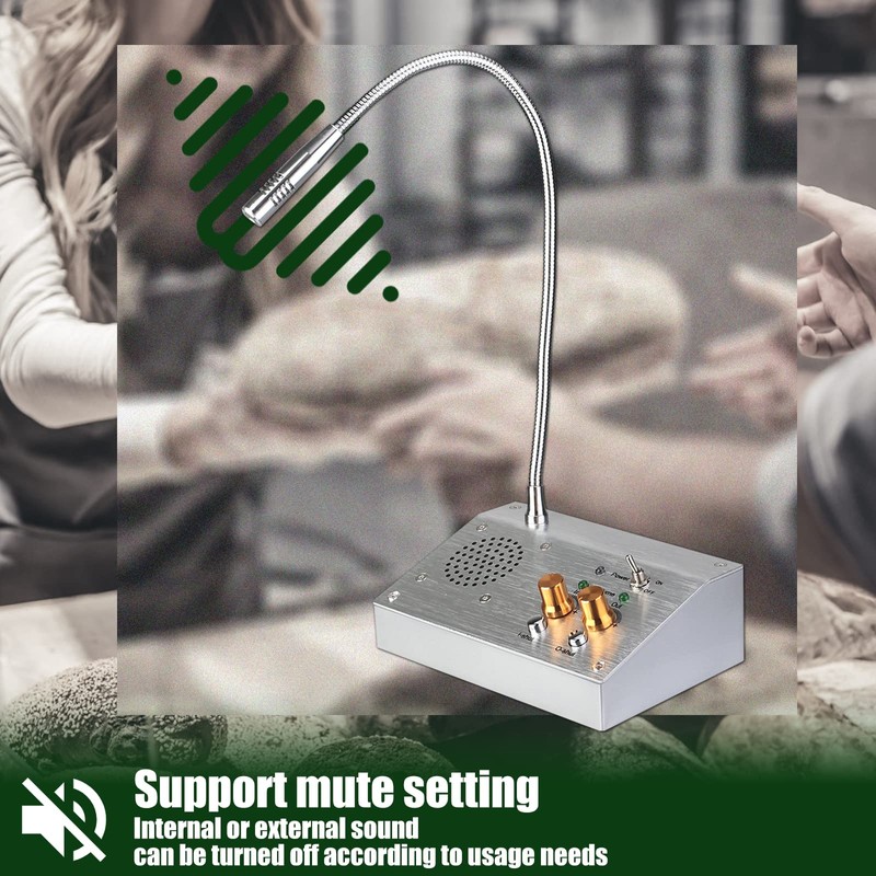 Retekess TW103 Window Speaker, Window Intercom,Independent Volume Control,Recording Function,for Travel