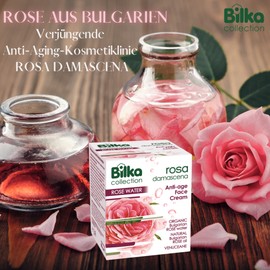 Bilka Collection Rosa Damascena Anti-Aging Face Cream with Organic Rose Water and Natural Bulgarian Rose Oil, 40 ml