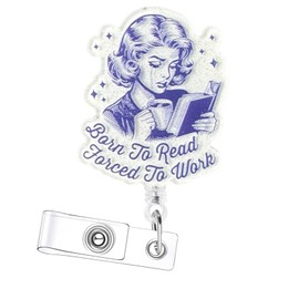 Funny Saying Retractable Badge Reel with Alligator Clip,ID Badge Holder for Name ID Tag