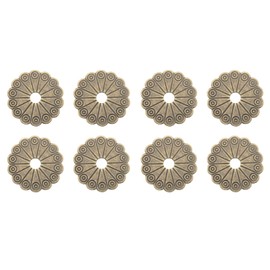 DGHAOP 10PCS Brass Decorative Washers Furniture Decorative Fittings Suitable for Door Drawer Cabinet Box Handle Knob