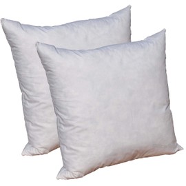 Pillowflex 95% Feather by 5% Down Pillow Form Insert Stuffers for Throw sham Covers and Cushions (Set of 2 20 Inch by 20 Inch)