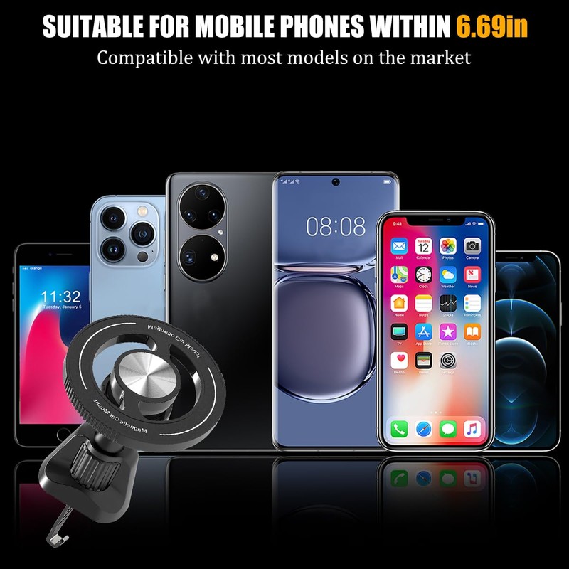 Sandfren Car Magnetic Phone Holder, 360° Adjustable HandsFree Vehicle Air