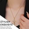 Women's Cross Necklace, Women's Gold Cross Chain, Women's AAA Zirconia