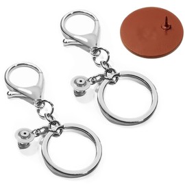 YUYAKESHI Badge Parts for Badges, Pin Badge, Needle Diameter 0.04 inch (1 mm), Key Chain, Metal Tool, Hobby Material, Pin Batch, Brooch Modification, Accessory, Metal