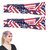 American Flag Headband for Women USA Headbands for Men 2Pcs