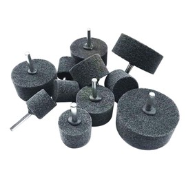 JUNLIXN 10 Pcs Fiber Buffing Wheels - 1/4'' Shank Abrasive Nylon Fiber Buffing Polishing Wheels for Drill Rotary Tools