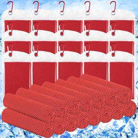 Hosuly 15 Pack Cooling Towels 40" x 12" Cooling Towels for Neck and Face Iced Towel Microfiber Soft Breathable Chilly Yoga Towel for Hot Weather (Red)