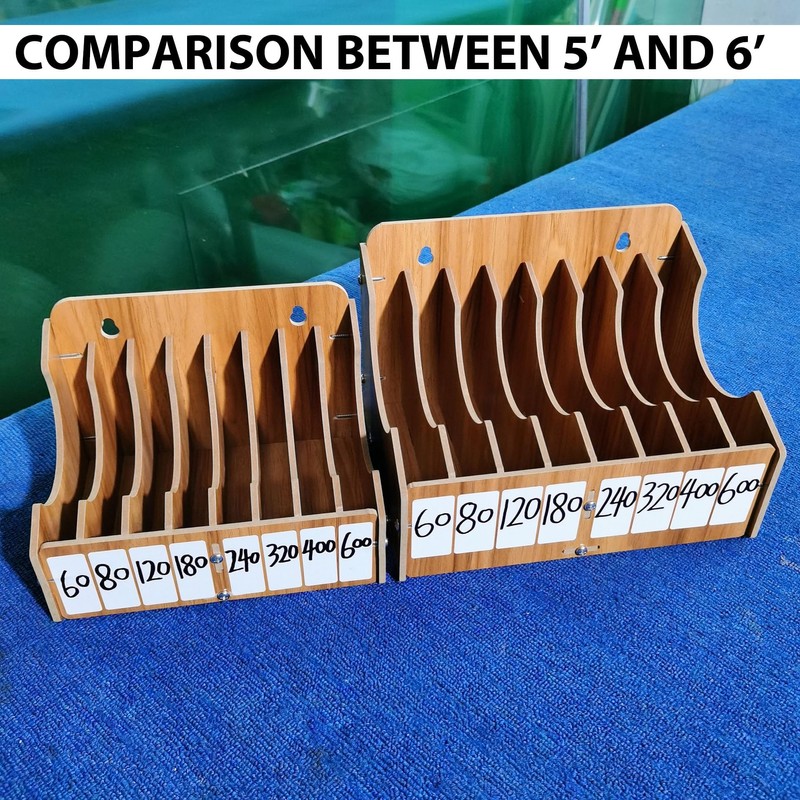 ZYRELYNX 8-Tier Upgraded 6 Inch Sandpaper Organizer, Sandpaper Storage Holder