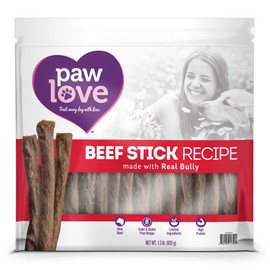 PawLove Quick and Crunchy Gourmet Beef Sticks - Small 1.3 lb (Pack of 1) - Light, Airy, High-Protein, Grain-Free, Great for One Dog