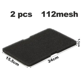 Beko Dryer Filter, Filter Dryer Heat Pump Dryer, Filter Sponge, Sponge Filter Mat, 2964840100, for Beko, Grundig, Blomberg, ElektraBregenz, 240 x 150 x 10 mm, Pack of 2