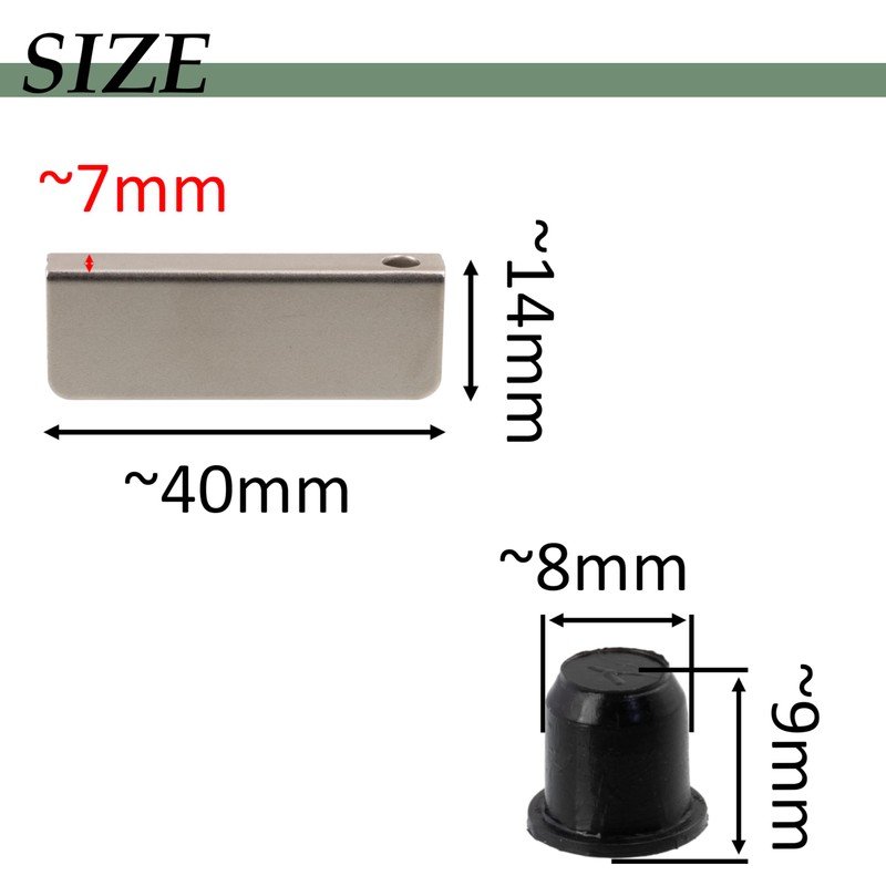 AERZETIX - C41059-2 pairs of hinged hinges for glass doors