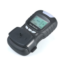 4 in 1 Gas Detector CO Monitor Digital Handheld Toxic Gas Carbon Monoxide Detector Hydrogen Sulfide Gas Tester with LCD Display Sound+ Light Vibration Alarm