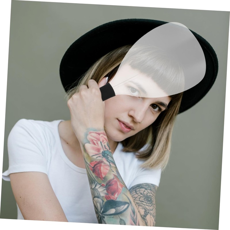FRCOLOR 4Pcs Masks Hair Cutting Handheld Plastic Hairdressing Shield for
