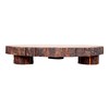 GoCraft Mango Wood Pedestal Stand – Rustic Decorative Riser for